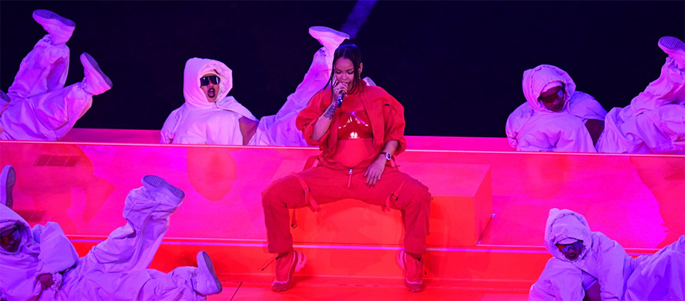 2023 war Rihanna der Star der Halbzeitshow. (Foto by Phil Ellsworth / ESPN Images)